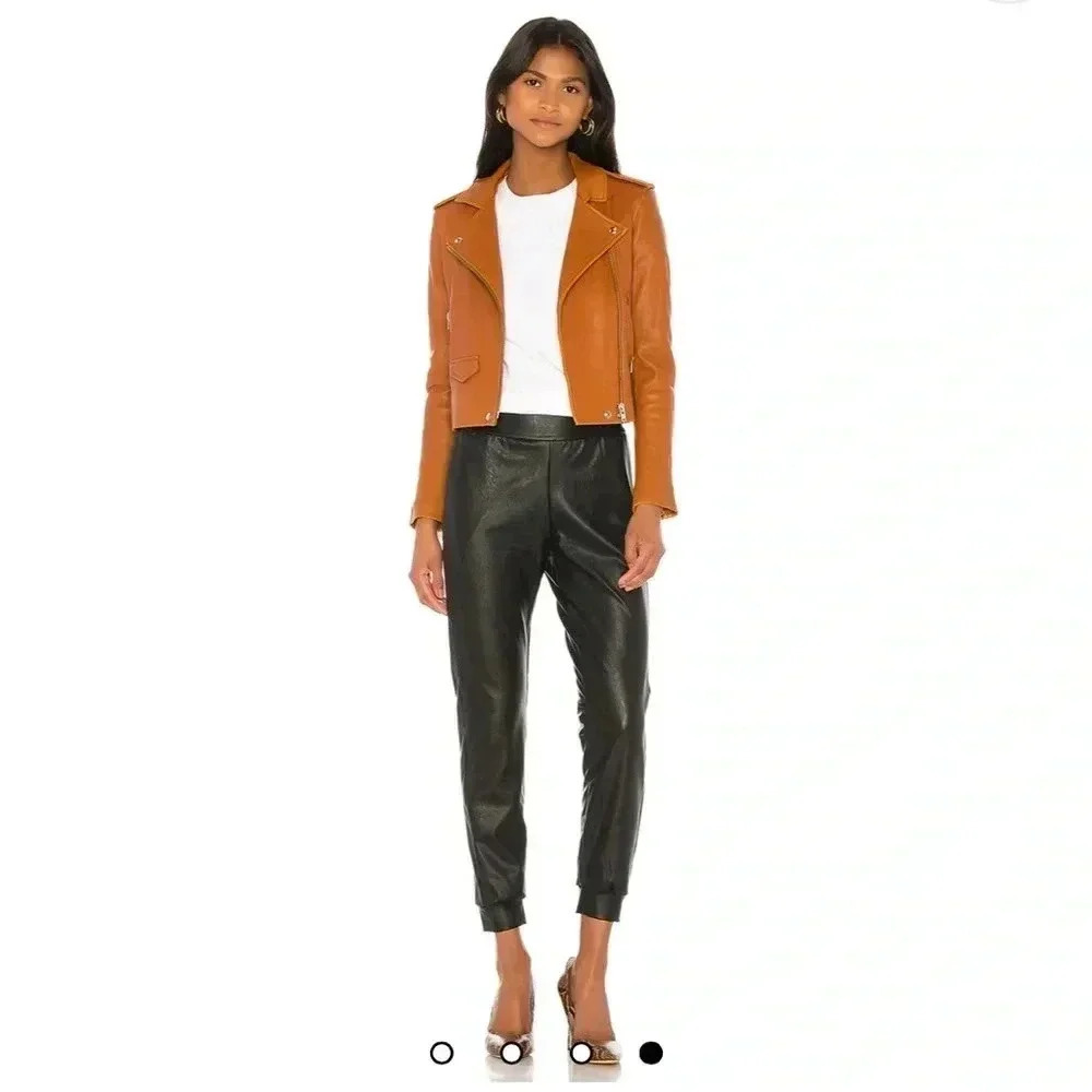 Faux leather commando joggers - Picture 4 of 4